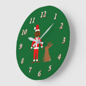 Kerstfeest van Santa Sasquatch en Jackalope Grote Klok (Hoek)
