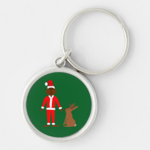 Kerstfeest van Santa Sasquatch en Jackalope Sleutelhanger