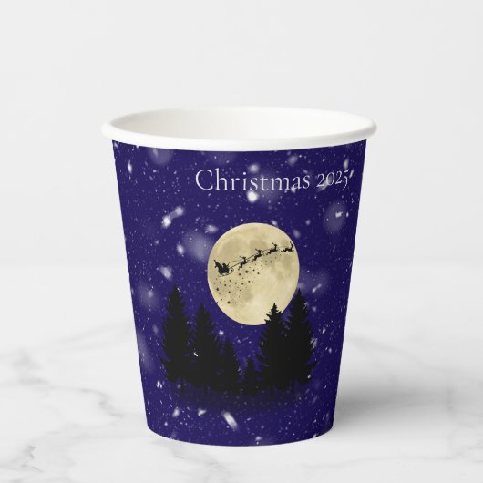 Kerstfeest van Santa Sighting Papieren Bekers (Voorkant)