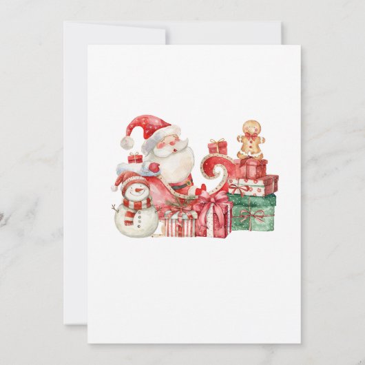 Kerstfeest van Santa Winter Gingerbread Kaart (Achterkant)