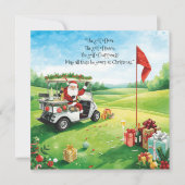 Kerstfeest van Sinterklaas op de golfbaan Feestdagenkaart (Voorkant)