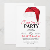 Kerstfeest Verjaardag Kerstmis Diner Santa Hoed Kaart (Voorkant / Achterkant)