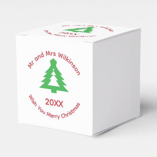 Kerstfeest Verpakkingsdozen Bedankdoosjes (Voorkant Zijde)