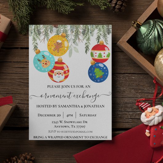 Kerstfeest Versiering Uitwisseling Kaart