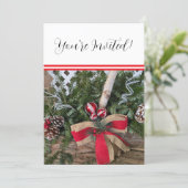 Kerstfeest Verzamelen Evergreen Pine Branches Feestdagenkaart (Staand voorkant)