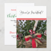 Kerstfeest Verzamelen Evergreen Pine Branches Feestdagenkaart (Voorkant / Achterkant)