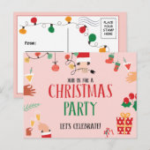 Kerstfeest vieren briefkaart (Voorkant / Achterkant)