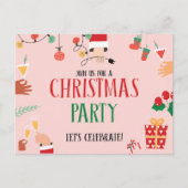 Kerstfeest vieren briefkaart (Voorkant)