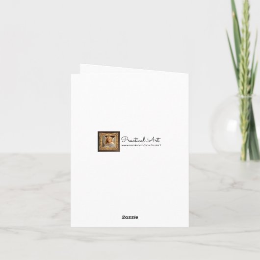 Kerstfeest vieren kaart (Achterkant)