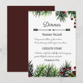 Kerstfeest viering eenvoudig menu (Voorkant / Achterkant)