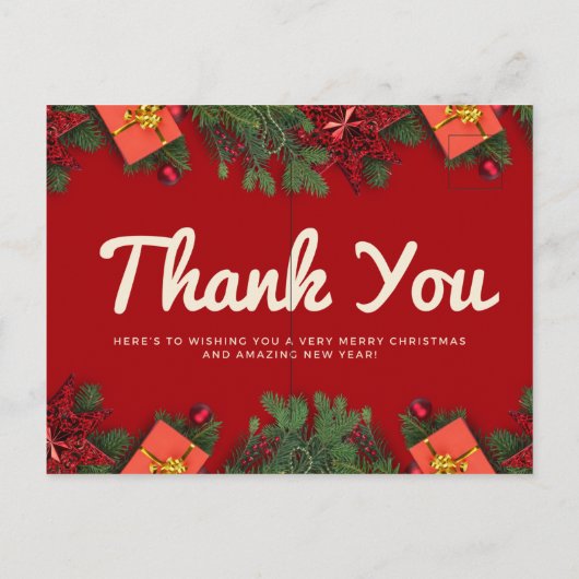 Kerstfeest Viering Feest Uitnodiging Postkaart (Achterkant)