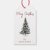 Kerstfeest Viering Kerstboom Cadeaulabel (Voorkant)