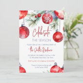 Kerstfeest viert het seizoen kaart (Staand voorkant)