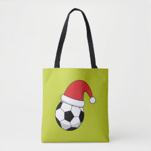 Kerstfeest Voetbal met Sinterklaas Pet Tote Bag