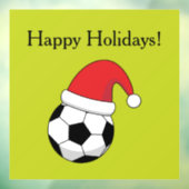 Kerstfeest Voetbal Sinterklaas Pet Personaliseren Raamsticker (Vel 3)