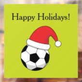 Kerstfeest Voetbal Sinterklaas Pet Personaliseren Raamsticker (Vel 2)