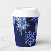 Kerstfeest voor bedrijf Logo Papieren Bekers (Rechts)