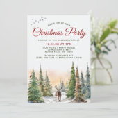 Kerstfeest voor bosdieren kaart (Staand voorkant)