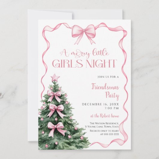 Kerstfeest voor dames kaart (Voorkant)