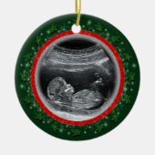 Kerstfeest voor de baby keramisch ornament (Voorkant)