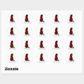 Kerstfeest voor de kat ronde sticker (Vel)