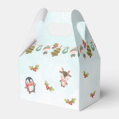 Kerstfeest voor de winter bedankdoosjes (Achterkant)