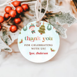 Kerstfeest voor de winter bedankjes labels