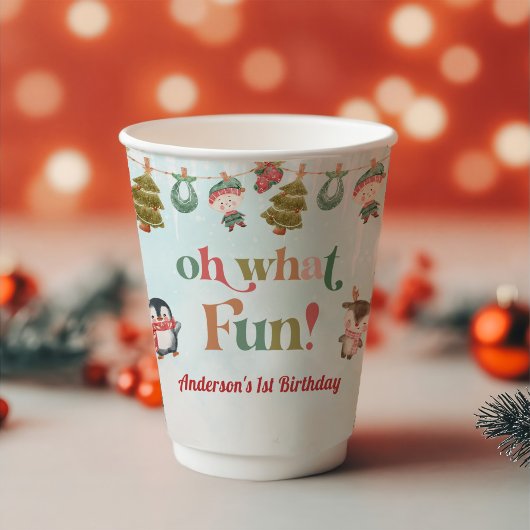Kerstfeest voor de winter papieren bekers
