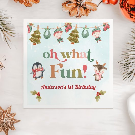 Kerstfeest voor de winter servet