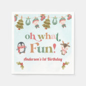 Kerstfeest voor de winter servet (Voorkant)