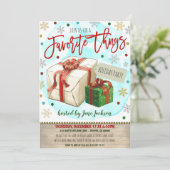 Kerstfeest voor favoriete dingen kaart (Staand voorkant)