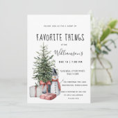 Kerstfeest voor favoriete Waterverf Kaart (Staand voorkant)