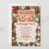 Kerstfeest voor het uitwisselen van recepten kaart (Voorkant)
