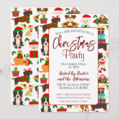 Kerstfeest voor honden, Holiday-feestje Kaart (Voorkant / Achterkant)