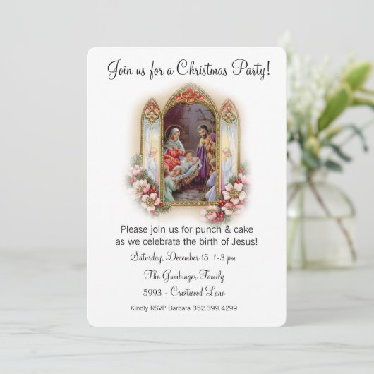 Kerstfeest voor Jezus Kaart (Staand voorkant)