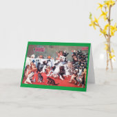 Kerstfeest voor katten met katjes, Louis Wain Kaart (Gele Bloem)