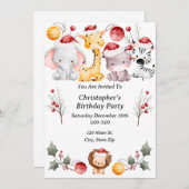 Kerstfeest voor kinderen kaart (Voorkant / Achterkant)