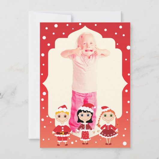 Kerstfeest voor kinderen kaart (Achterkant)