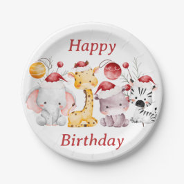 Kerstfeest voor kinderen papieren bordje