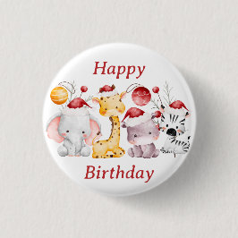 Kerstfeest voor kinderen ronde button 3,2 cm