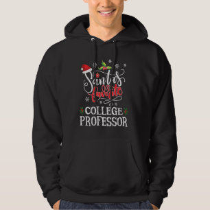 Kerstfeest voor professor aan het favoriete colleg hoodie