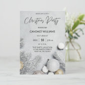 Kerstfeest voor sieraden en pine-bladeren kaart (Staand voorkant)