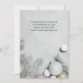 Kerstfeest voor sieraden en pine-bladeren kaart (Achterkant)