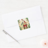  kerstfeest voor u (1910) vierkante sticker (Envelop)