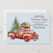 Kerstfeest Vrachtwagen Vakantie Uitnodiging (Voorkant)