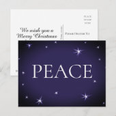 KERSTFEEST Vrede Briefkaart (Voorkant / Achterkant)