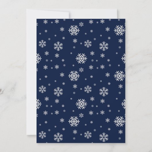 Kerstfeest waterverf besneeuwde dennen kaart (Achterkant)