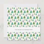 Kerstfeest Waterverf Boom Illustratie Kaart (Achterkant)