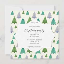 Kerstfeest Waterverf Boom Illustratie Kaart