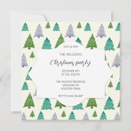 Kerstfeest Waterverf Boom Illustratie Kaart